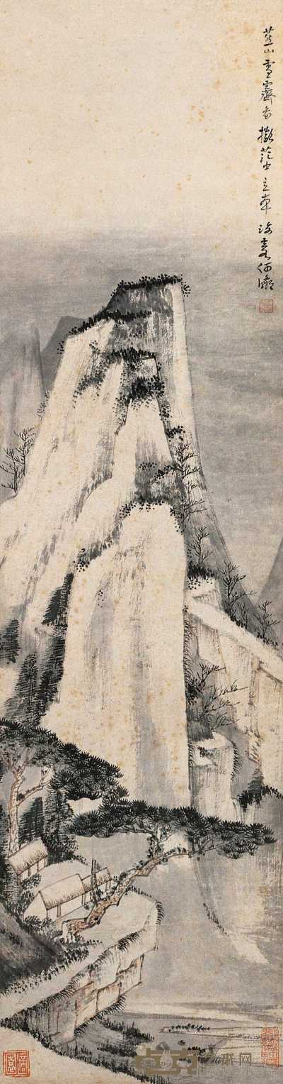 何海霞 燕山雪霁图 立轴 85×22.5cm